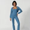 Women Long Sleeve Smock Gym Wholesalers Spark Clothing Match Jumpsuit