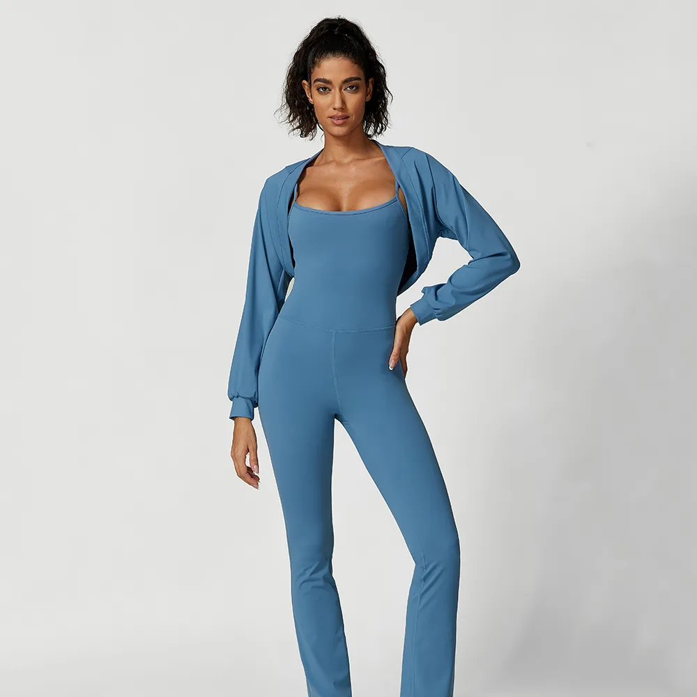 Women Long Sleeve Smock Gym Wholesalers Spark Clothing Match Jumpsuit Women Long Sleeve Smock Gym Wholesalers Spark Clothing Match Jumpsuit