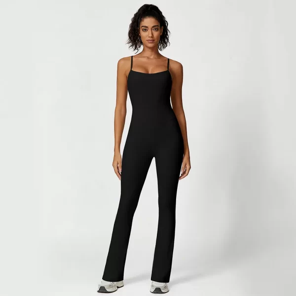 Women Long Jumpsuit Gym Wholesalers Spark Clothing Adjustable Spaghetti Straps Jumpsuit