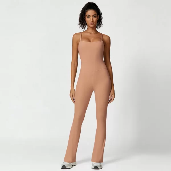 Women Long Jumpsuit Gym Wholesalers Spark Clothing Adjustable Spaghetti Straps Jumpsuit