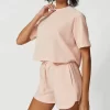 Modal Casual Suit Women Sportswear Crew Neck T Shirts Gym Loose Shorts