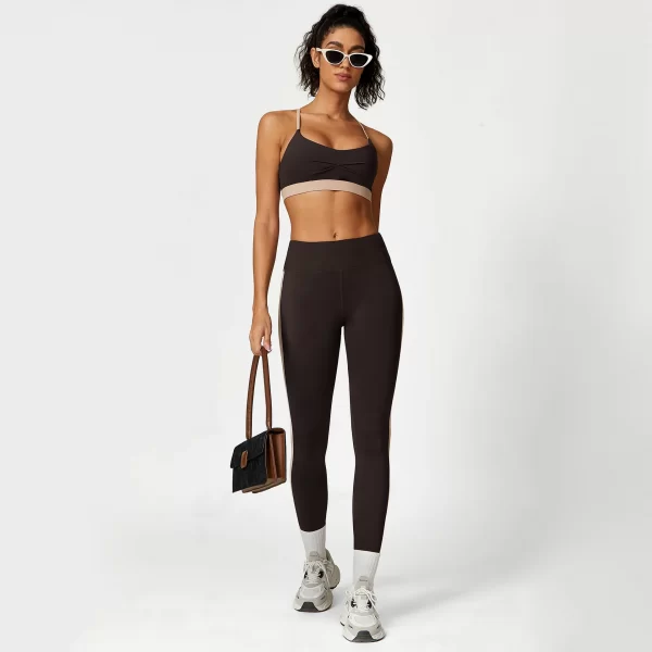 Contrast Color Yoga Set Female Fitness Apparel Spark Clothing Workout Set