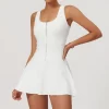 Tennis Dress with Zipper Wholesale Jumpsuit Fitness Apparel Clothing Women's Tennis Skirts