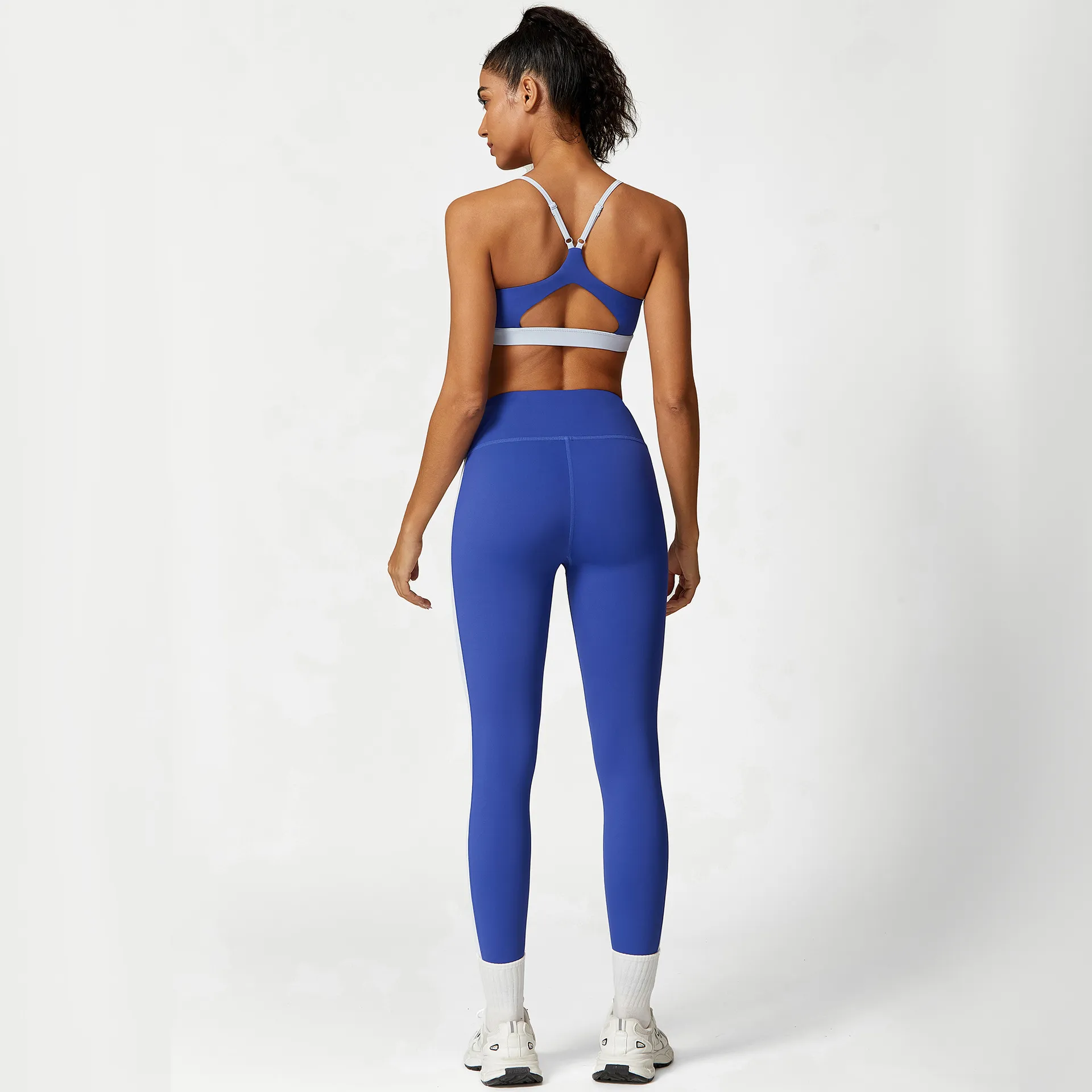 Contrast Color Yoga Set Female Fitness Apparel Spark Clothing Workout Set Contrast Color Yoga Set Female Fitness Apparel Spark Clothing Workout Set