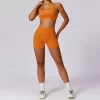Sports Bra Fabric 4 Pieces Sets Hot Yoga Clothes Gym Wear Manufacturers Spark Clothing