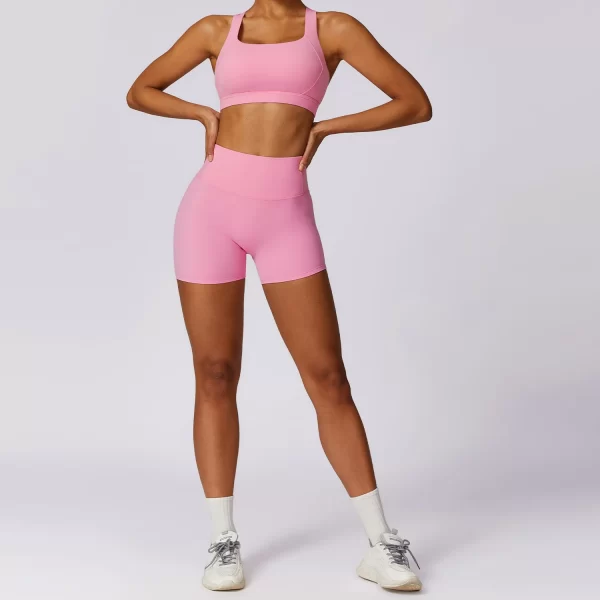 Sports Bra Fabric 4 Pieces Sets Hot Yoga Clothes Gym Wear Manufacturers Spark Clothing