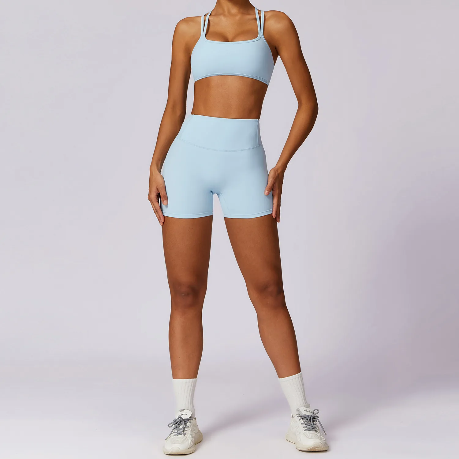 Sports Bra Fabric 4 Pieces Sets Hot Yoga Clothes Gym Wear Manufacturers Spark Clothing Sports Bra Fabric 4 Pieces Sets Hot Yoga Clothes Gym Wear Manufacturers Spark Clothing