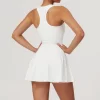 Tennis Dress with Zipper Wholesale Jumpsuit Fitness Apparel Clothing Women's Tennis Skirts