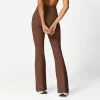 Ribbed Workout Clothes High Waist Flare Pants Spark Clothing Yoga Type Pants