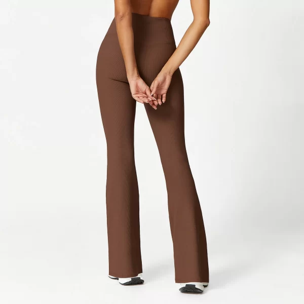 Ribbed Workout Clothes High Waist Flare Pants Spark Clothing Yoga Type Pants