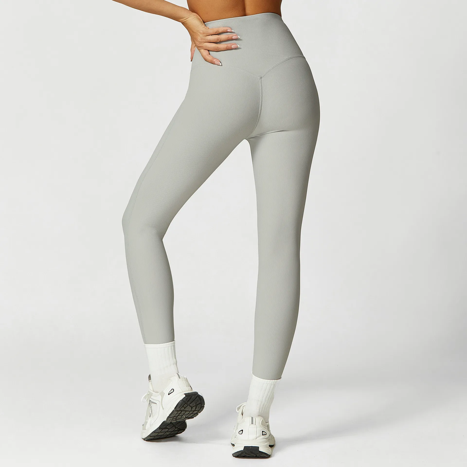 Ribbed Workout Clothes High Waist Sports Leggings Spark Clothing Butt Lifting Yoga Pants Ribbed Workout Clothes High Waist Sports Leggings Spark Clothing Butt Lifting Yoga Pants