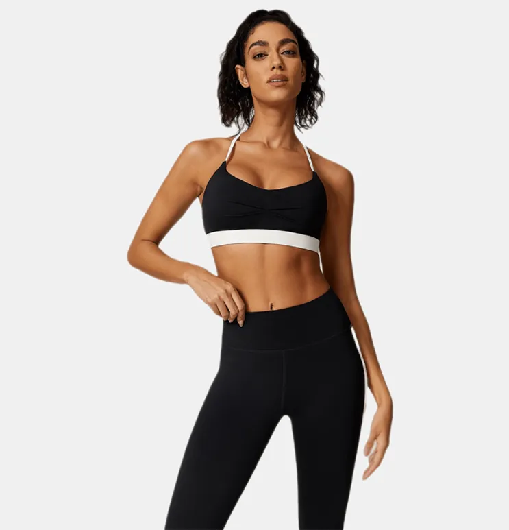 未标题-1 Contrast Color Yoga Set Female Fitness Apparel Spark Clothing Workout Set