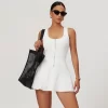 Tennis Dress with Zipper Wholesale Jumpsuit Fitness Apparel Clothing Women's Tennis Skirts