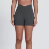 Elite Collection-Fitness Shorts for Women High Waist Butt Lifting V Cut Running Shorts