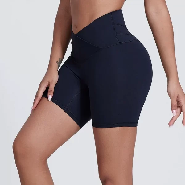 Elite Collection-Fitness Shorts for Women High Waist Butt Lifting V Cut Running Shorts