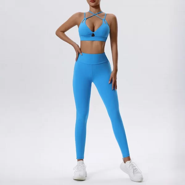 Hollow Out Sports Bra Padded Yoga Workout Crop Tank Tops Strappy Camisole for Women
