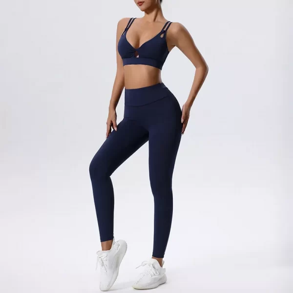 Hollow Out Sports Bra Padded Yoga Workout Crop Tank Tops Strappy Camisole for Women