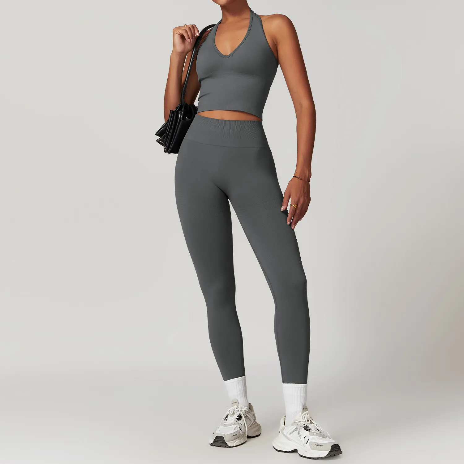 Custom Logo Gym Outfits 5 Pieces Athletic Suit for Women Seamless Spark Clothing Custom Logo Gym Outfits 5 Pieces Athletic Suit for Women Seamless Spark Clothing