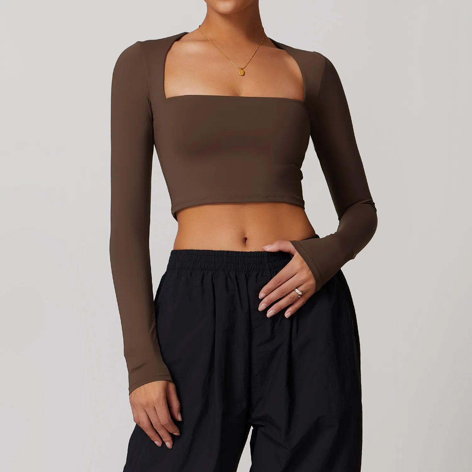 Long Sleeve Yoga Crop Tops Yoga Apparel Manufacturers Wholesale Women Outfits Long Sleeve Yoga Crop Tops Yoga Apparel Manufacturers Wholesale Women Outfits