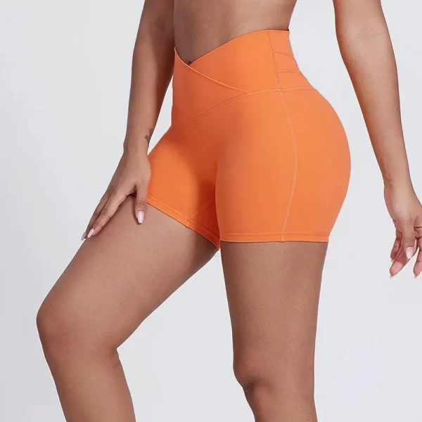 Elite Collection-Fitness Shorts for Women High Waist Butt Lifting V Cut Running Shorts