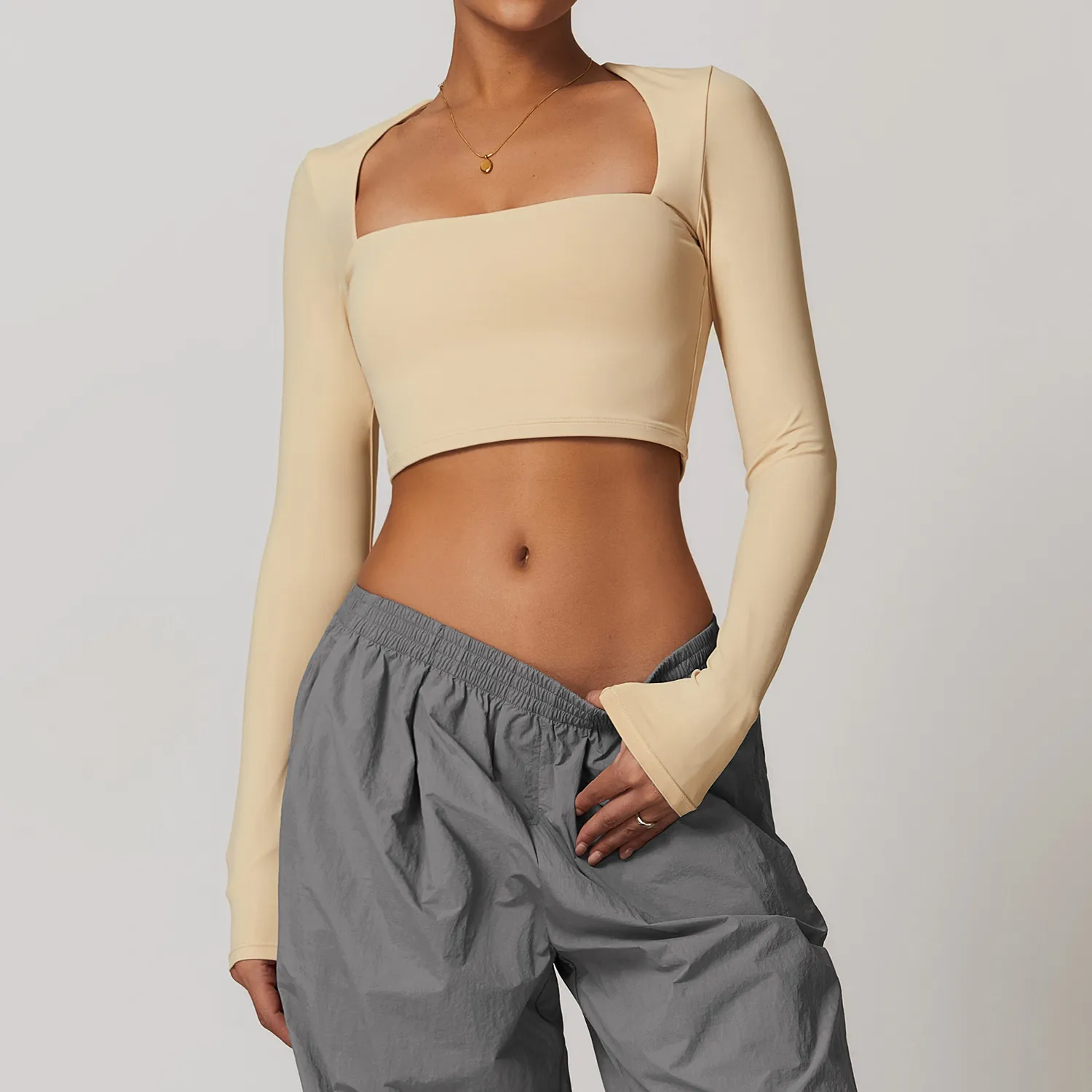 Long Sleeve Yoga Crop Tops Yoga Apparel Manufacturers Wholesale Women Outfits Long Sleeve Yoga Crop Tops Yoga Apparel Manufacturers Wholesale Women Outfits