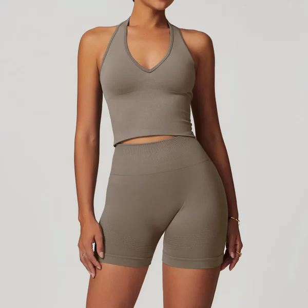 Custom Logo Gym Outfits 5 Pieces Athletic Suit for Women Seamless Spark Clothing