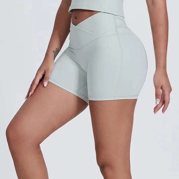 Elite Collection-Fitness Shorts for Women High Waist Butt Lifting V Cut Running Shorts