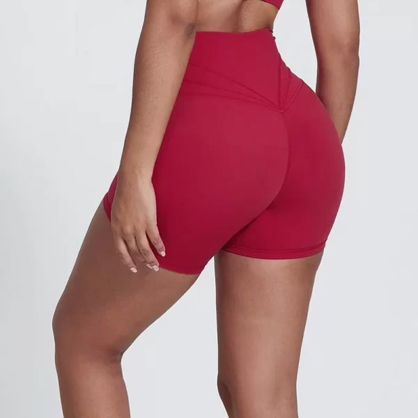 Elite Collection-Fitness Shorts for Women High Waist Butt Lifting V Cut Running Shorts