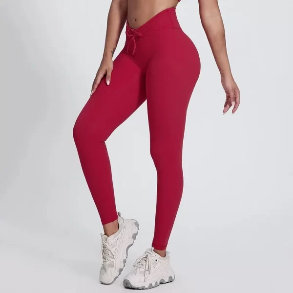 Elite Collection-Fitness Leggings for Women High Elastic V Waistband Butt Lifting Yoga Pants