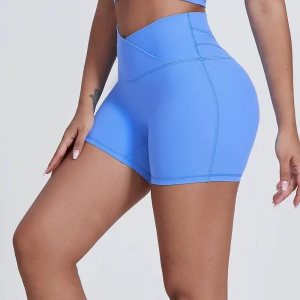 Elite Collection-Fitness Shorts for Women High Waist Butt Lifting V Cut Running Shorts