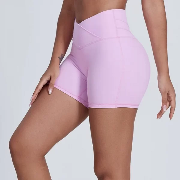 Elite Collection-Fitness Shorts for Women High Waist Butt Lifting V Cut Running Shorts