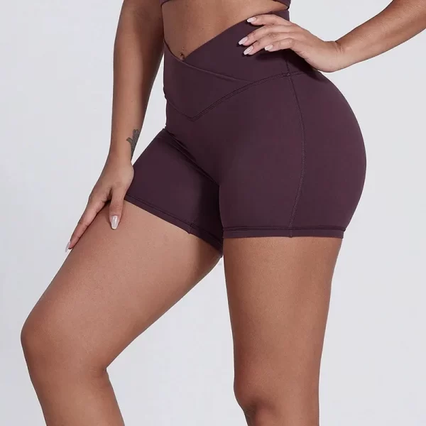 Elite Collection-Fitness Shorts for Women High Waist Butt Lifting V Cut Running Shorts