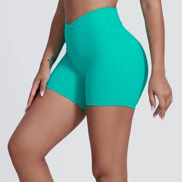 Elite Collection-Fitness Shorts for Women High Waist Butt Lifting V Cut Running Shorts