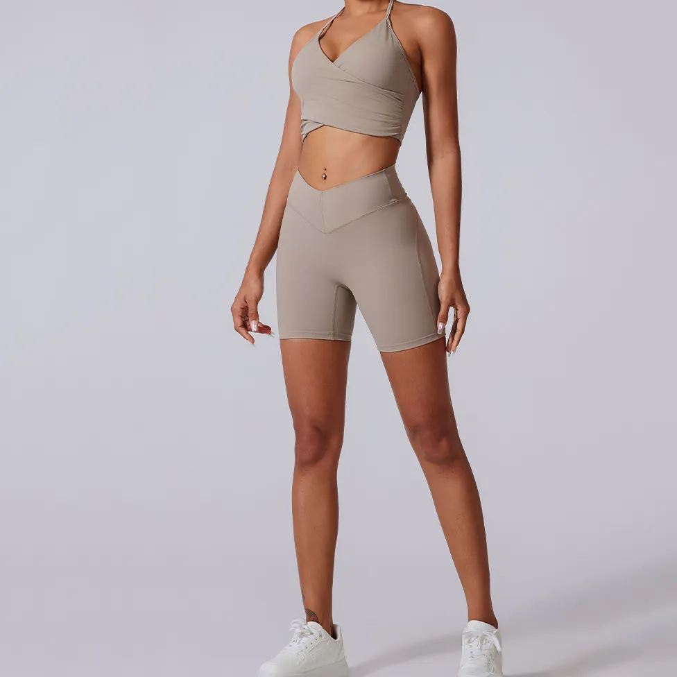 Long Sleeve Gym Outfits 4 Pieces Workout Set for Women High Waist Yoga Type Pants Long Sleeve Gym Outfits 4 Pieces Workout Set for Women High Waist Yoga Type Pants