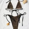 Sexy Leopard 3 Pieces Swimming Bikini for Ladies