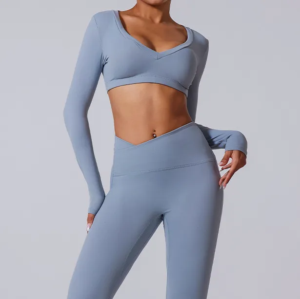 Wholesale Women's Workout Clothing 4 Pieces Fitness Set Yoga Type Pants Wholesale Women's Workout Clothing 4 Pieces Fitness Set Yoga Type Pants