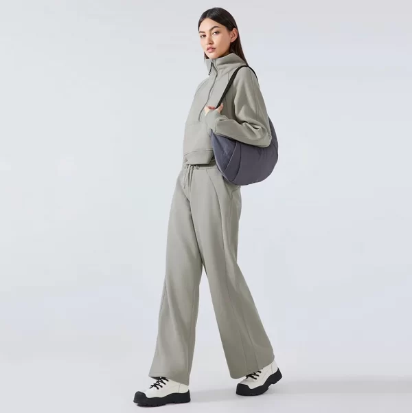 Women Straight Leg Sweatpants High Wasit Athletic Pants Workout Jogger with Pockets