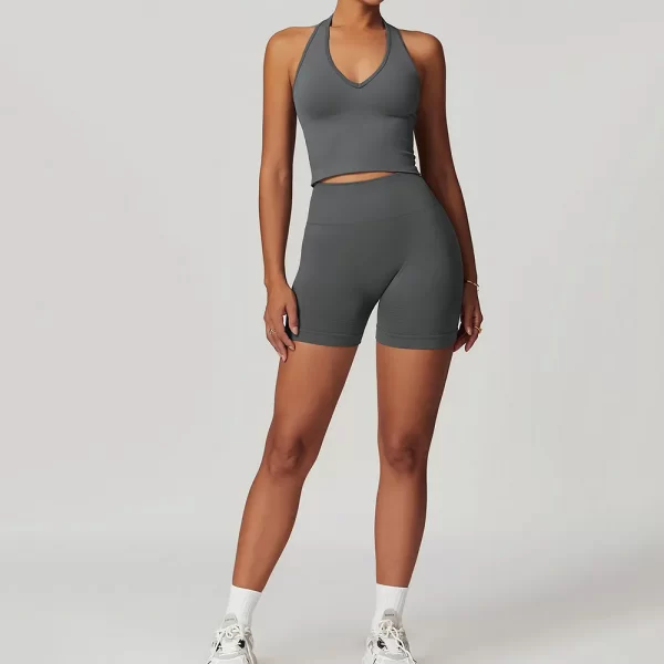 Custom Logo Gym Outfits 5 Pieces Athletic Suit for Women Seamless Spark Clothing