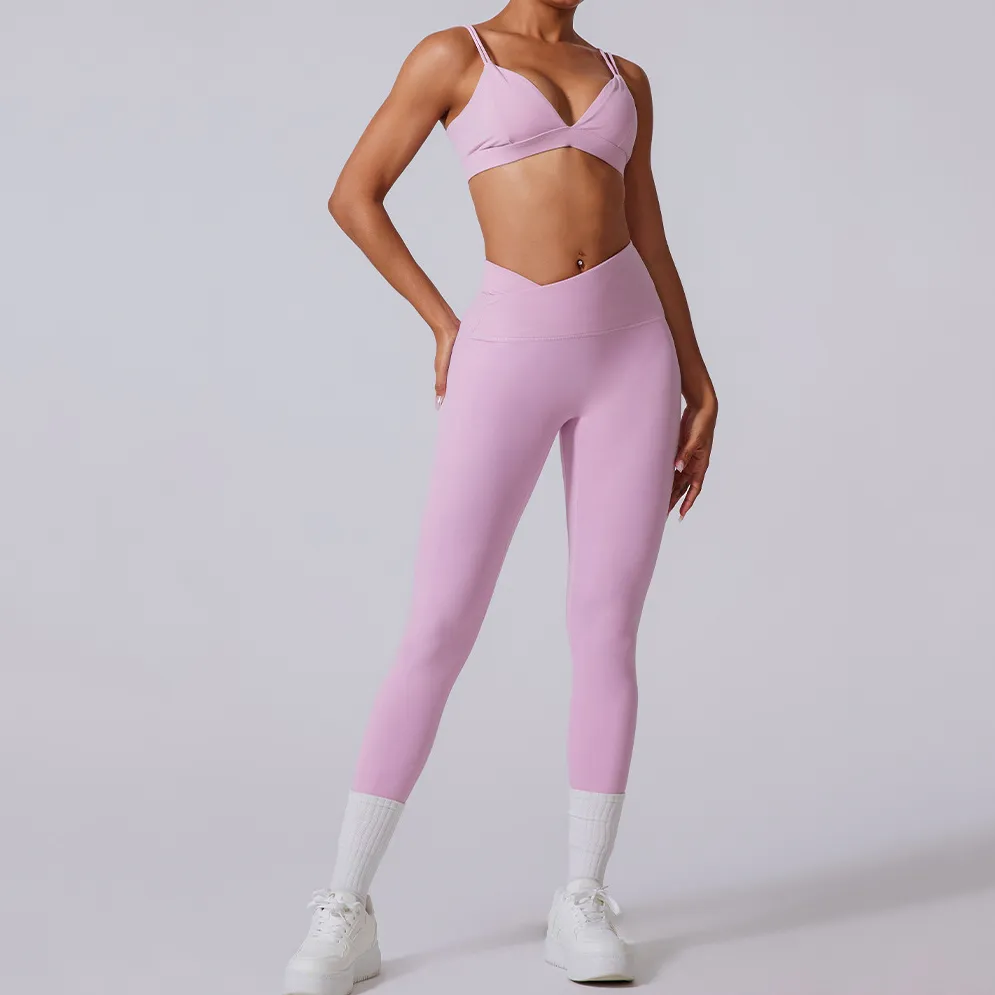 Wholesale Women's Workout Clothing 4 Pieces Fitness Set Yoga Type Pants Wholesale Women's Workout Clothing 4 Pieces Fitness Set Yoga Type Pants