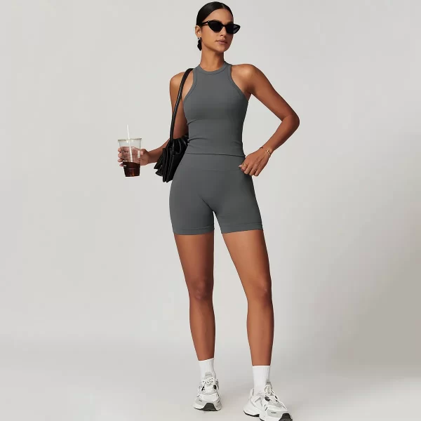 Custom Logo Gym Outfits 5 Pieces Athletic Suit for Women Seamless Spark Clothing