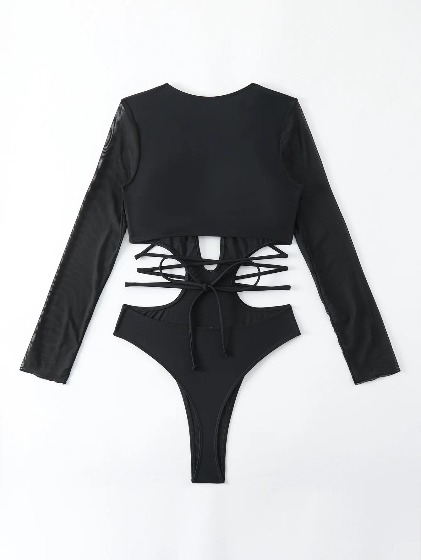 Women's Sexy Cutout One Piece Long Sleeve Swimsuit Women's Sexy Cutout One Piece Long Sleeve Swimsuit