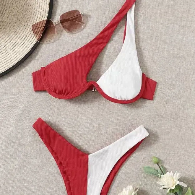 Beach Wear for Women Contrast Colors Two Piece Swimsuit Beach Wear for Women Contrast Colors Two Piece Swimsuit