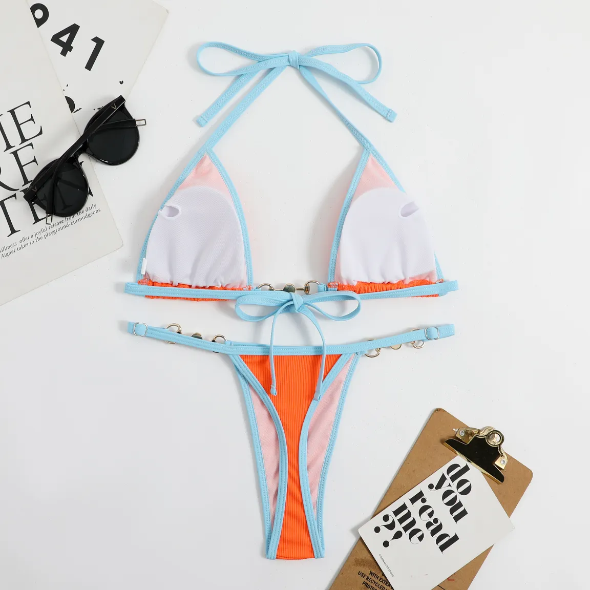 Triangle Thong Bikini Set Sexy Two Piece Bathing Suit wholesale beachwear suppliers bikini swim wear Triangle Thong Bikini Set Sexy Two Piece Bathing Suit wholesale beachwear suppliers bikini swim wear