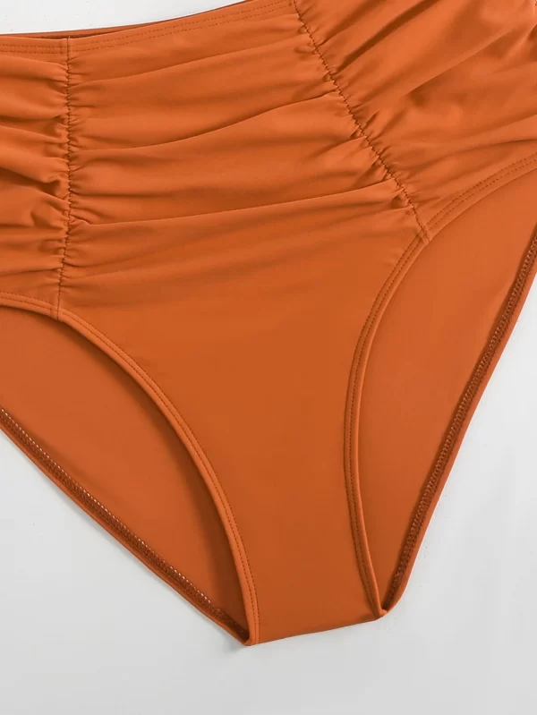 High Waisted Bikini Sets Push Up Twist Front Ruched Swimsuit Two Piece Swimsuit Bathing Suit
