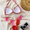 Halter Two Piece Swimsuits Triangle Bikini Set for Vacation