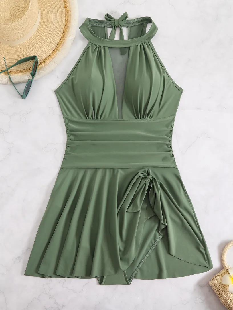 Women Plus Size Swim Dress One Piece Bathing Suits wholesale beachwear suppliers sexy one piece swimwear for women Women Plus Size Swim Dress One Piece Bathing Suits wholesale beachwear suppliers sexy one piece swimwear for women