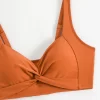 High Waisted Bikini Sets Push Up Twist Front Ruched Swimsuit Two Piece Swimsuit Bathing Suit