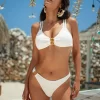 Custom Spaghetti Strap Top Low Waist String Triangle Bikini Set wholesale beachwear suppliers swim manufacturers
