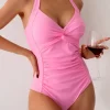 Private Label Swimwear Halter Neck Tummy Control Swimsuits boutique swimwear brands make your own swimwear
