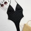 Private Label Black Swimsuit Sexy Bandage One Piece Bikini